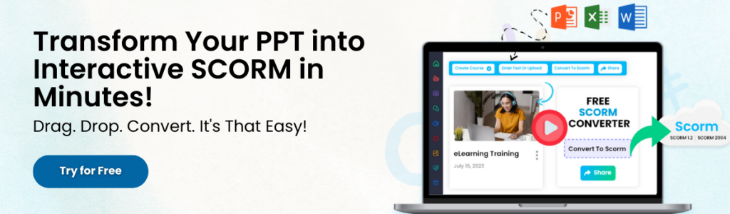 PPT to SCORM conversion for eLearning